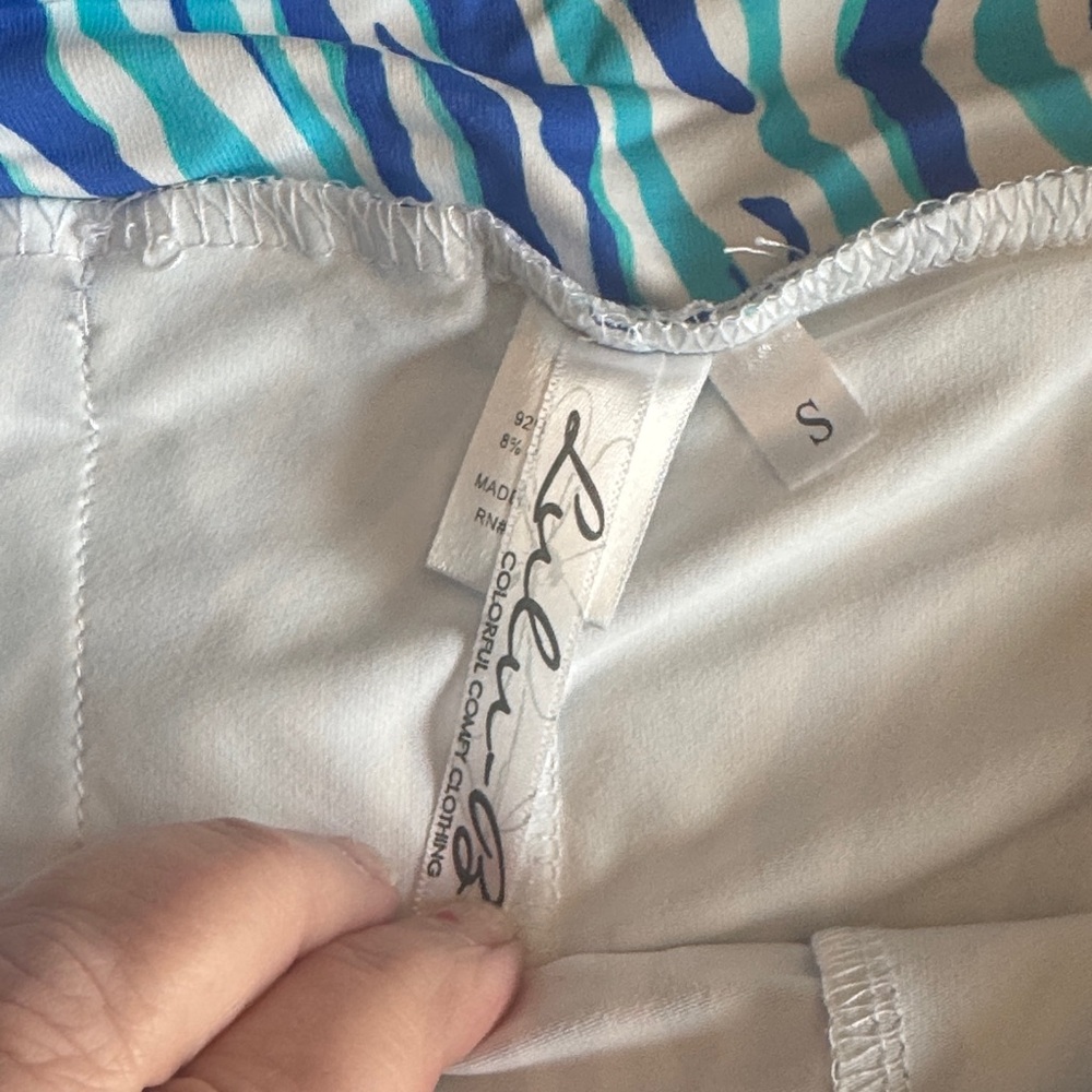 Lulu B-Blue and White Zebra Print Women's Skort - Picture 2 of 5